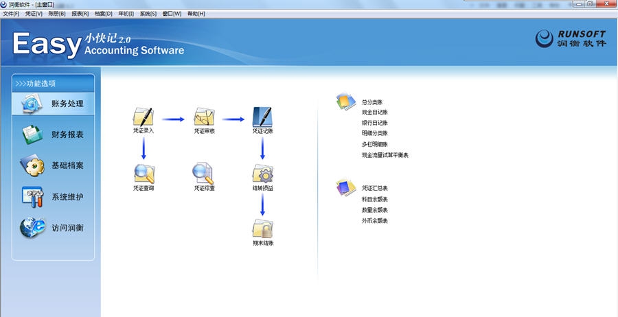 润衡联辉小快记财务软件 v2.10 润衡联辉小快记财务软件 v2.10