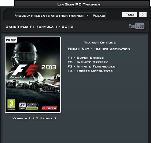 F1 2013四项修改器 v1.6