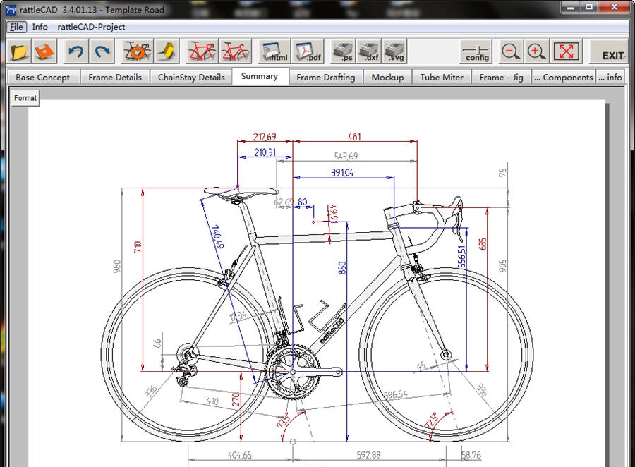 rattleCAD(自行车图纸设计工具) v3.6.36 rattleCAD(自行车图纸设计工具) v3.6.36