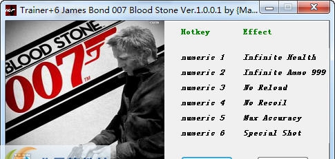 詹姆斯邦德007血石六项修改器 v1.0.0.8 詹姆斯邦德007血石六项修改器 v1.0.0.8