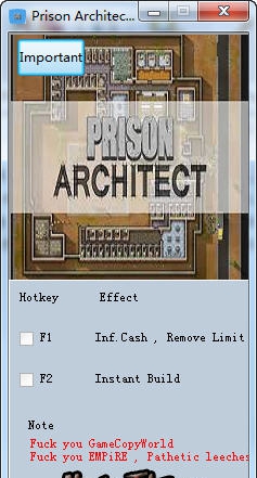 监狱建筑师两项修改器 v111 监狱建筑师两项修改器 v111
