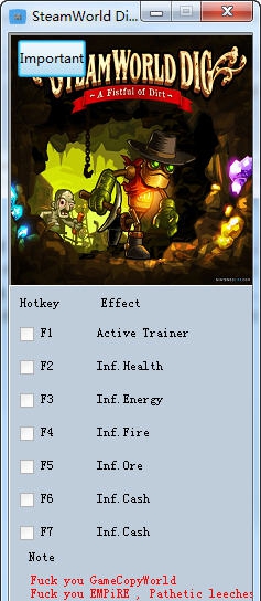 蒸汽世界六项修改器 v1.6 蒸汽世界六项修改器 v1.6