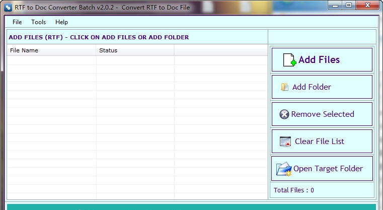 RTF to DOC Converter Batch(RTF文件批量转换) v2.0.5 RTF to DOC Converter Batch(RTF文件批量转换) v2.0.5