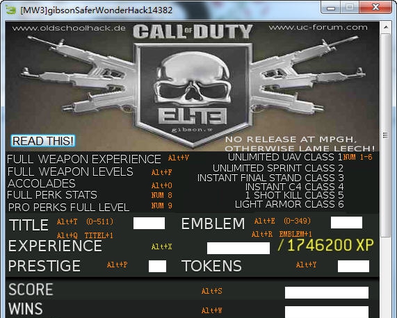 使命召唤8配件修改器 v1.4.389 使命召唤8配件修改器 v1.4.389