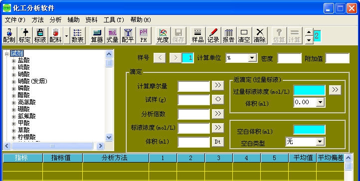 化工分析软件 v1.07 化工分析软件 v1.07