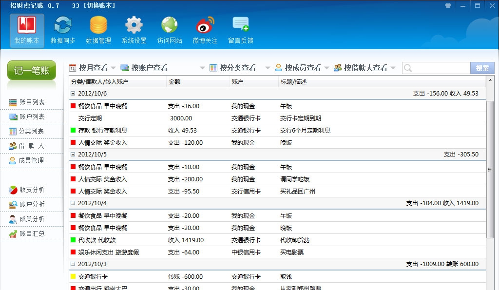聚财虎云记账 v2.6