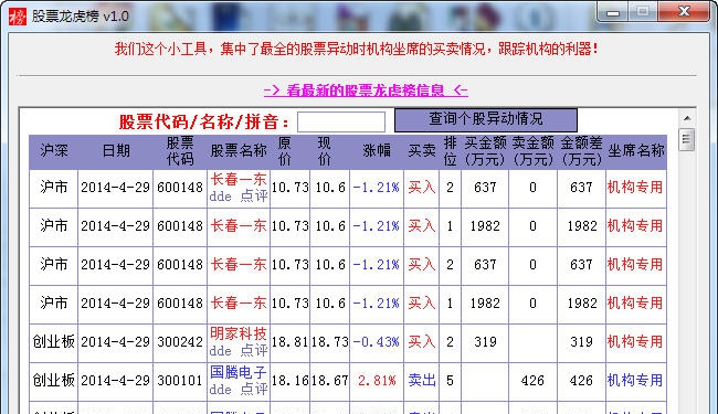 股票龙虎榜 v1.7