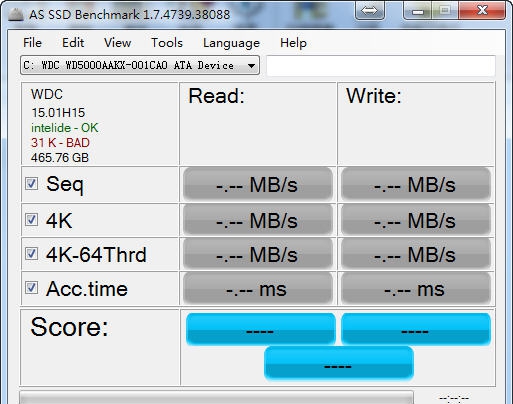 AS SSD Benchmark(SSD硬盘测速工具) v2.0.7316.34252 AS SSD Benchmark(SSD硬盘测速工具) v2.0.7316.34252