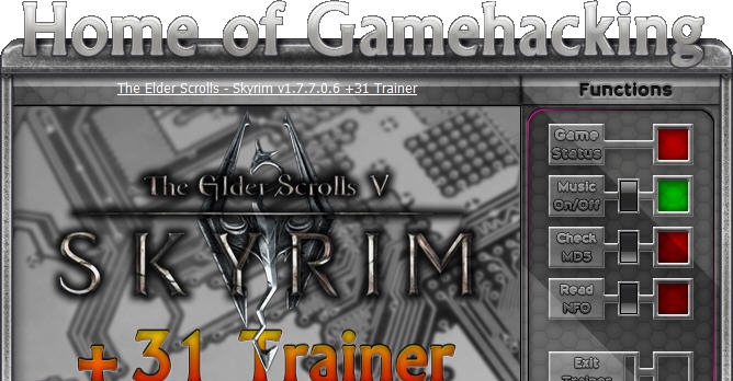 上古卷轴5三十一项修改器 v1.7.7.0.12