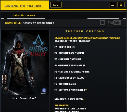 刺客信条大革命修改器 v1.11