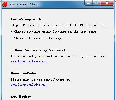 LowToSleep(电脑进入休眠状态调节工具) v1.11