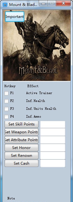 骑马与砍杀战团八项修改器 v1.167