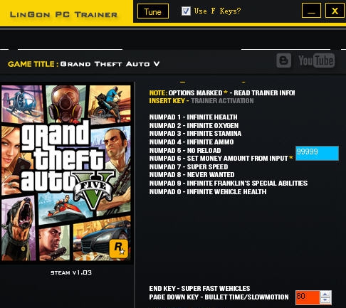 GTA5十五项修改器 v1.10 GTA5十五项修改器 v1.10
