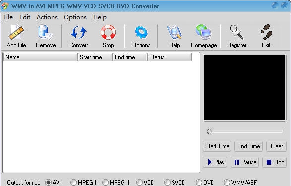 WMV to AVI MPEG VCD DVD Converter v1.45 WMV to AVI MPEG VCD DVD Converter v1.45