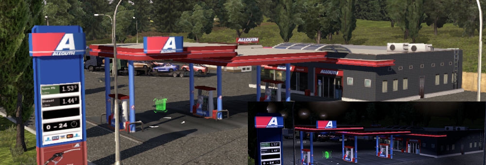 欧洲卡车模拟2加油站新版mod v1.5 欧洲卡车模拟2加油站新版mod v1.5