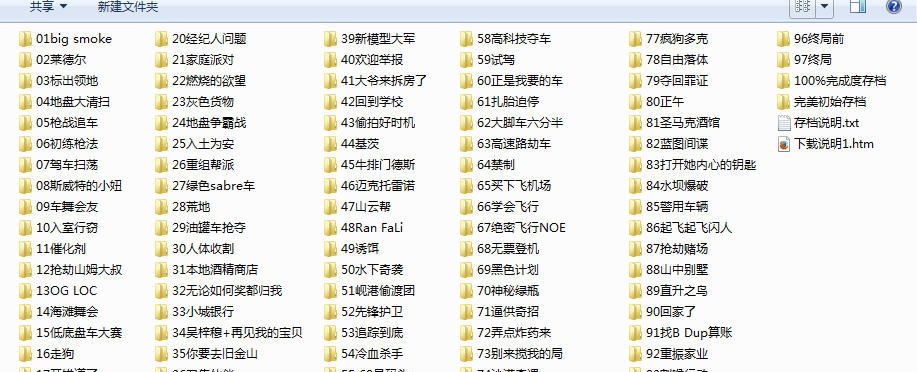圣安地列斯所有主线任务存档集合 v1.9 圣安地列斯所有主线任务存档集合 v1.9