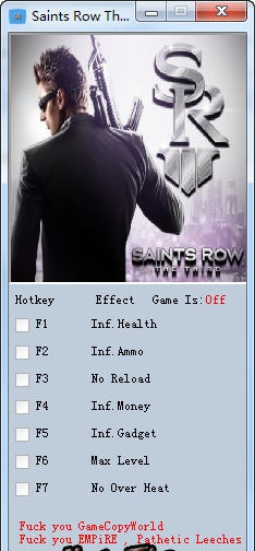 黑道圣徒3七项修改器 v4.5 黑道圣徒3七项修改器 v4.5
