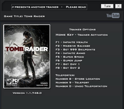 古墓丽影9九项修改器 v3.5 古墓丽影9九项修改器 v3.5