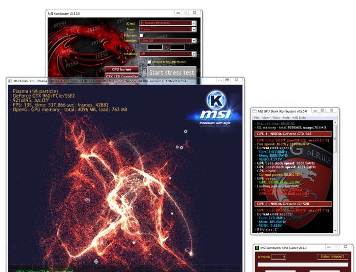 MSI Kombustor v3.55 MSI Kombustor v3.55