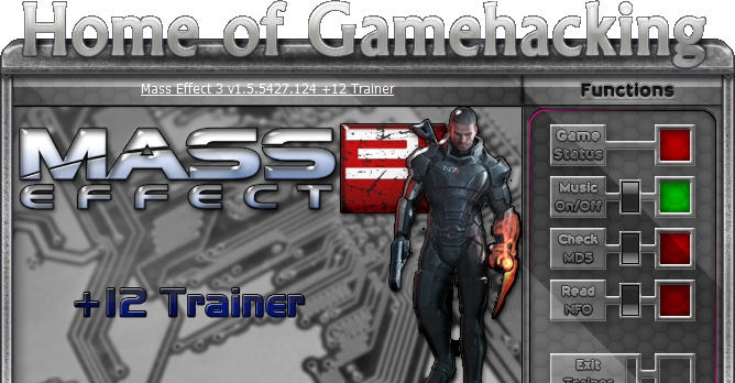 质量效应3十二项修改器 v1.6 质量效应3十二项修改器 v1.6