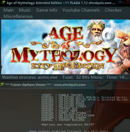 神话时代十一项修改器 v1.7 神话时代十一项修改器 v1.7