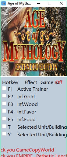 神话时代六项修改器 v1.5 神话时代六项修改器 v1.5