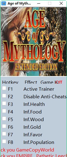 神话时代七项修改器 v1.11 神话时代七项修改器 v1.11