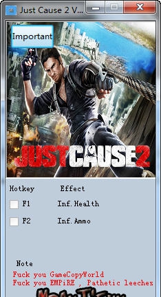 正当防卫2两项修改器 v3.6 正当防卫2两项修改器 v3.6