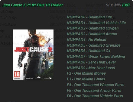 正当防卫2十项属性修改器 v3.7 正当防卫2十项属性修改器 v3.7