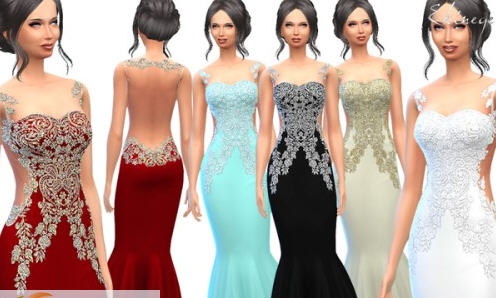 模拟人生4女性性感露背绣花礼服MOD v3.4 模拟人生4女性性感露背绣花礼服MOD v3.4