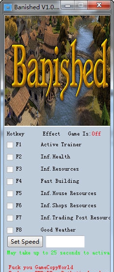 放逐之城八项修改器 v3.5