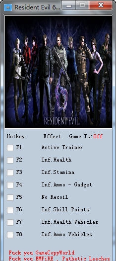 生化危机6七项修改器 v3.6