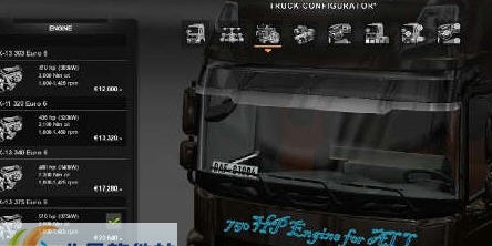 欧洲卡车模拟2全卡车750hp引擎mod v2.6 欧洲卡车模拟2全卡车750hp引擎mod v2.6