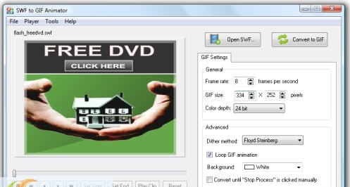 SWF to GIF Animator v1.5 SWF to GIF Animator v1.5