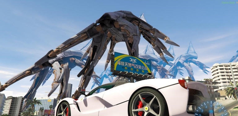 GTA5外星战舰入侵洛圣都MOD v2.7 GTA5外星战舰入侵洛圣都MOD v2.7