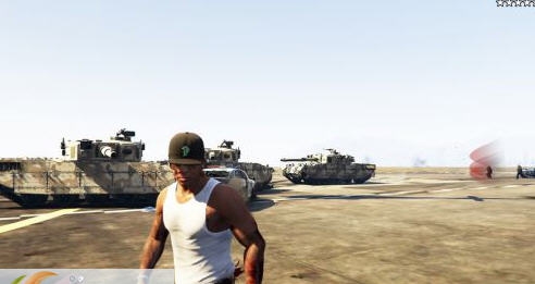 GTA5五星通缉随机坦克MOD v2.8 GTA5五星通缉随机坦克MOD v2.8