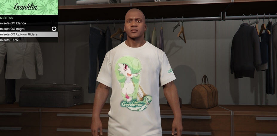 GTA5富兰克林神奇宝贝T恤MOD v2.4 GTA5富兰克林神奇宝贝T恤MOD v2.4