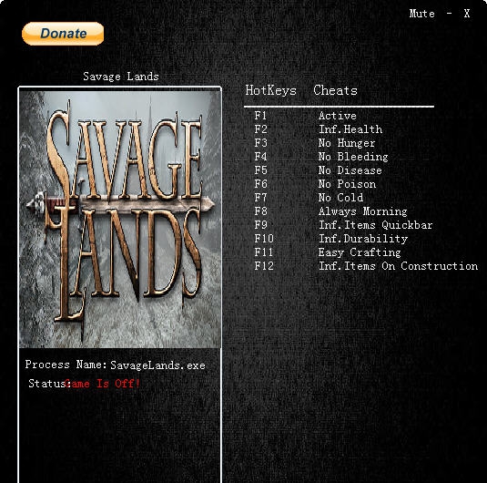 荒蛮大地十一项修改器 v3.5 荒蛮大地十一项修改器 v3.5