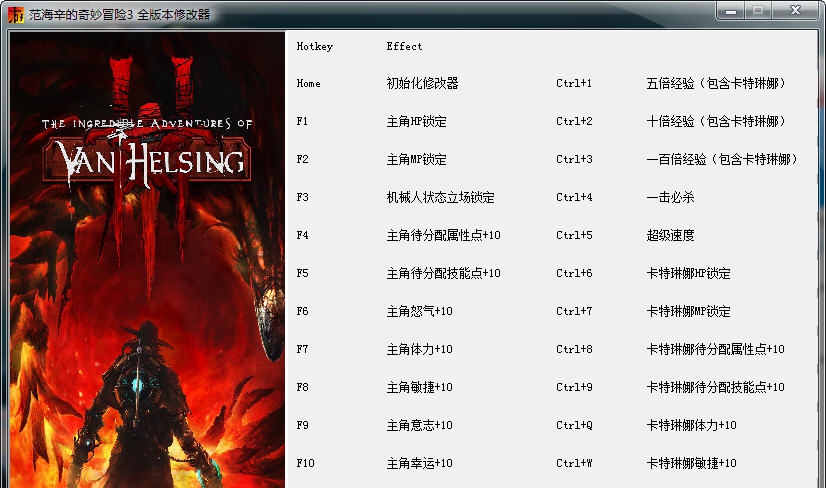 范海辛的奇妙冒险3二十五项修改器 v3.3 范海辛的奇妙冒险3二十五项修改器 v3.3