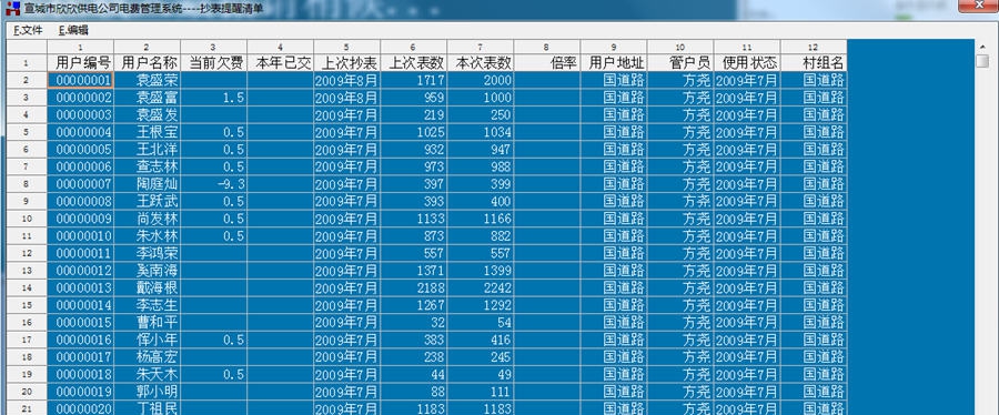 欣欣供电电费管理软件 v1.4 欣欣供电电费管理软件 v1.4