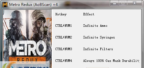 地铁最后的曙光四项修改器 v3.9 地铁最后的曙光四项修改器 v3.9