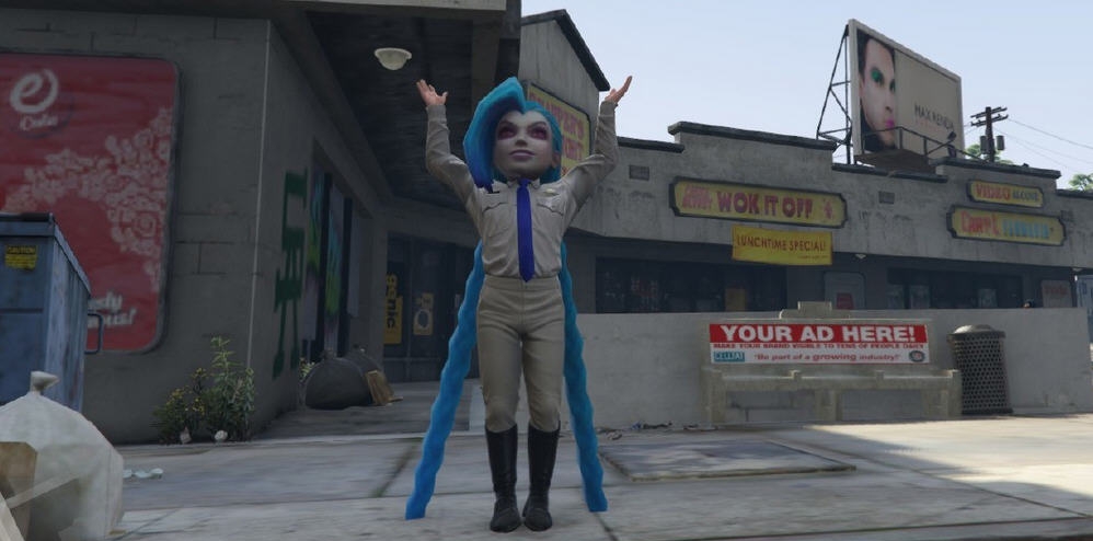 GTA5英雄联盟金克斯MOD v3.5 GTA5英雄联盟金克斯MOD v3.5