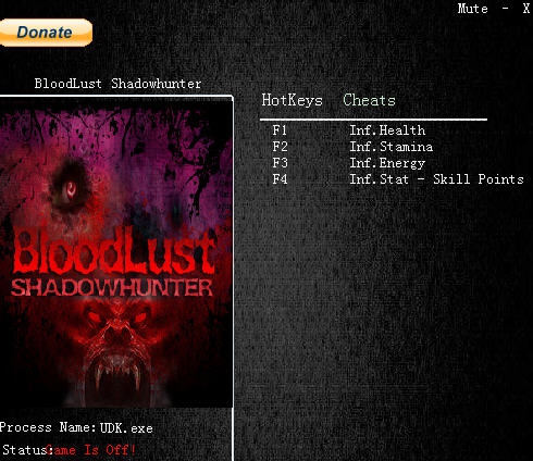 杀戮欲吸血鬼影子猎手四项修改器 v3.5 杀戮欲吸血鬼影子猎手四项修改器 v3.5