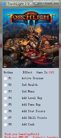 火炬之光2七项修改器 v3.5 火炬之光2七项修改器 v3.5