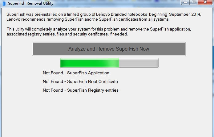 联想superfish卸载软件 v1.0.7 联想superfish卸载软件 v1.0.7