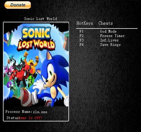 索尼克失落世界四项修改器 v3.6 索尼克失落世界四项修改器 v3.6