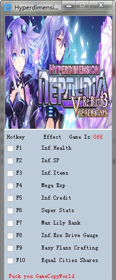 超次元海王星重生3十项修改器 v3.4