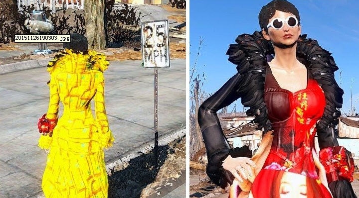 辐射4漂亮黄金羽毛洋装MOD v2.5 辐射4漂亮黄金羽毛洋装MOD v2.5