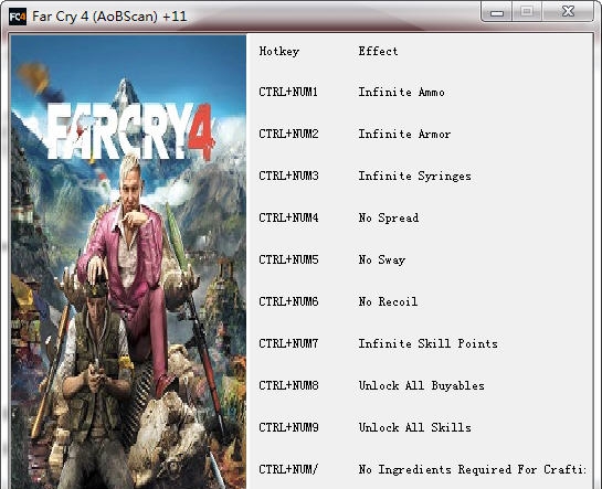 孤岛惊魂4十一项修改器 閸忋劎澧梫1.3