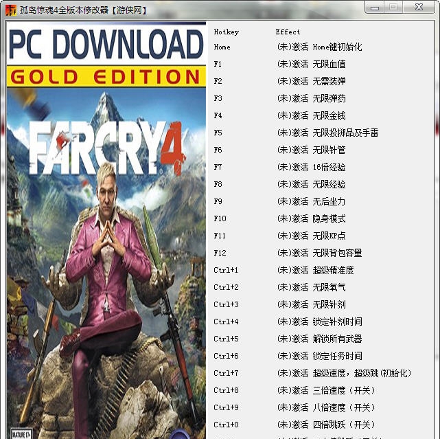孤岛惊魂4二十四项修改器 v3.6 孤岛惊魂4二十四项修改器 v3.6